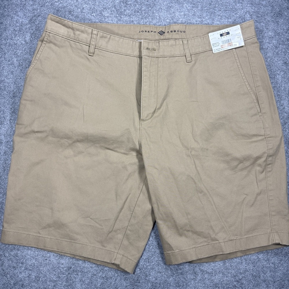 Joseph Abboud Heritage EV Chino Shorts Mens 40 Stretch Khaki Tan 26A2A00143 NEW
